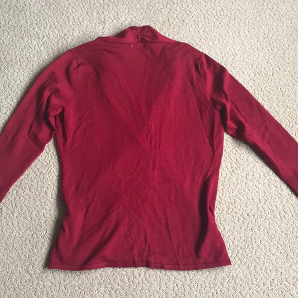 NWT faux wrap 3/4 sleeve sweater top, Size Small - Picture 3 of 3